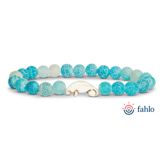Fahlo Manatee Tracking Bracelet - aqua-blue | Wildlife Conservation Jewelry | JSQ Mercantile - Women’s Boutique & Gift Shop in La Grange, IL