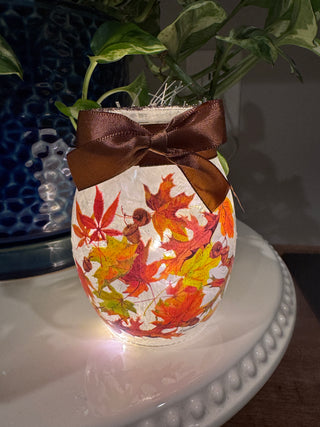 Stony Creek Fall Foliage Pre-Lit Small Jar