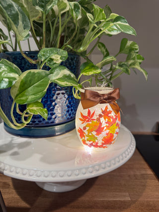 Stony Creek Fall Foliage Pre-Lit Small Jar