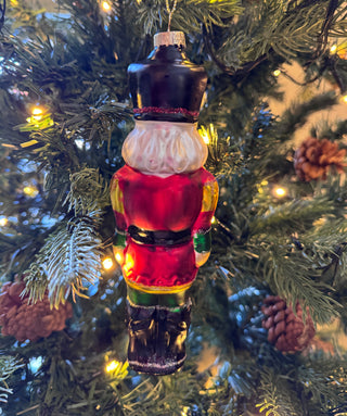 8" Glass Nutcracker Ornament