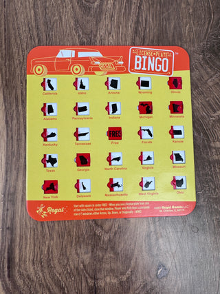 Travel License Plate Bingo Cards