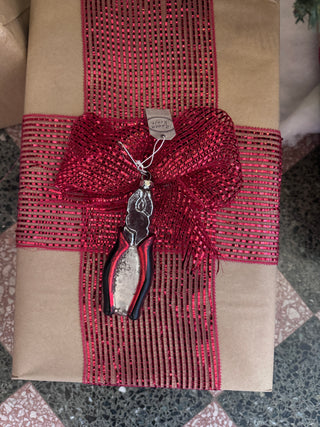 6" Pliers Glass Ornament