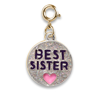 Gold Glitter Best Sister Charm - Charm It