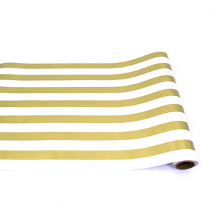 Gold & White Classic Stripe Runner - 20" x 25' - JSQ Mercantile