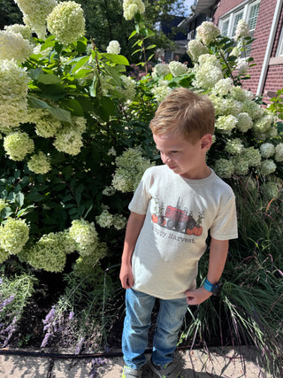 Happy Harvest Kids Tee – Perfect Pumpkin Patch Shirt for Toddlers & Kids | JSQ Mercantile - Women's Boutique & Gift Shop Located in La Grange, IL