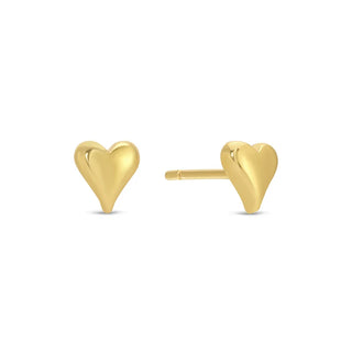 Silver Heart Stud Earrings on | Gift Set of 3 Earrings