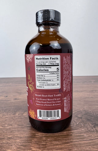 Heart Beet Fire Cider Tonic – Herbal Apple Cider Vinegar Blend (8 oz)