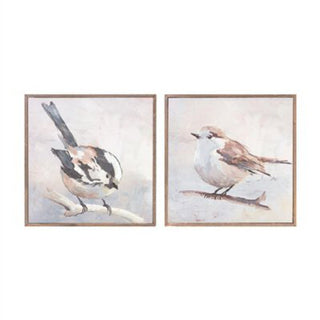10” Bird Block Wood Canvas - JSQ Mercantile