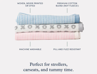 Blue Striped Stoller Blanket - JSQ Mercantile