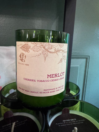 Merlot Candle in Wine Bottle - 8 oz