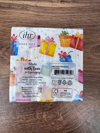 Birthday Presents | 3 Ply Cocktail Napkin | Pack of 20