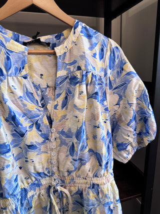 Kira Romantic Drawstring Midi Dress