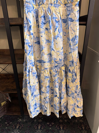 Kira Romantic Drawstring Midi Dress