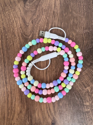 Colorful Beaded Phone Charger – Fun & Functional