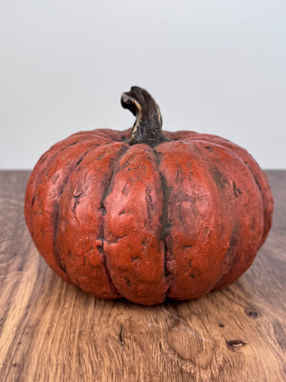 5.75” tall Rustic Orange Pumpkin