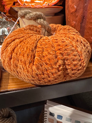 6” Velour Pumpkin