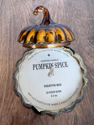 Assorted Mercury Glass Pumpkin Poured Candles