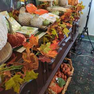 72” Faux Garland of Maple Leaves