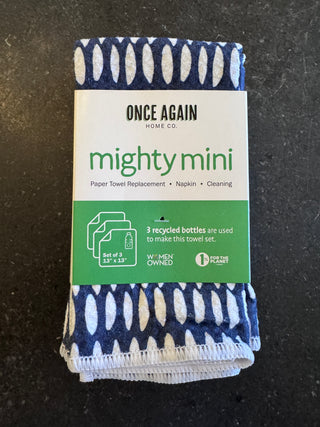 13" x 13" Eco Friendly Mighty Mini Towel (Set of 3) - Navy Beans - Gift & Women’s Boutique - JSQ Mercantile in LaGrange, IL
