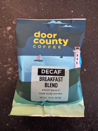Breakfast Blend DECAF Medium Roast Ground, 1.5oz Bag