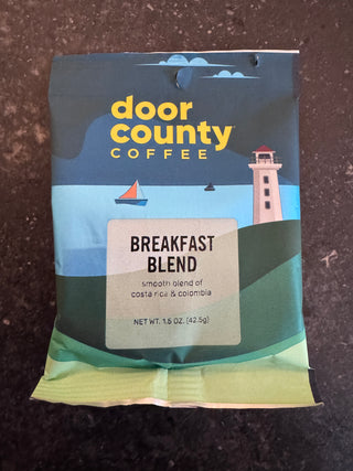 Breakfast Blend Coffee Medium Roast Ground, 1.5oz Full Pot Bag