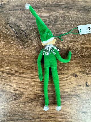 Vintage Inspired Moldable Elf with Tinsel Collar - JSQ Mercantile