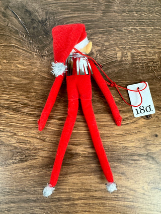 Vintage Inspired Moldable Elf with Tinsel Collar - JSQ Mercantile