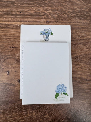 Everyday Notepad with Single Hydrangea
