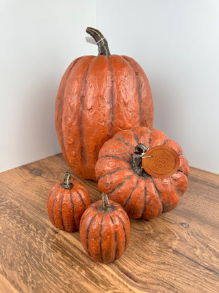 3.75” Faux Orange Pumpkin - JSQ Mercantile