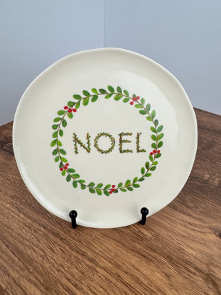 Noel Whimsical Botanical Appetizer Plate, Melamine 7" - JSQ Mercantile