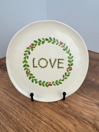 Love Whimsical Botanical Appetizer Plate, Melamine 7" - JSQ Mercantile