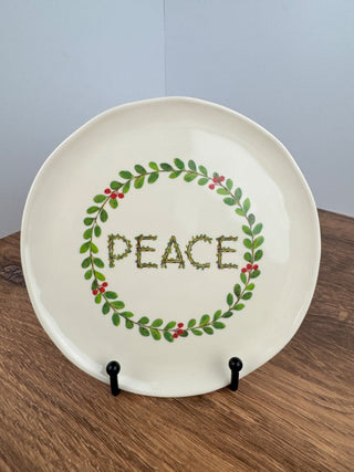 Peace Whimsical Botanical Appetizer Plate, Melamine 7" - JSQ Mercantile