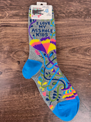 Love My Asshole Kids Crew Socks