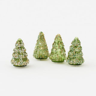 Light Up 4" Glass Glitter Tree - 4 Asst Styles, Batteries LR44 Included - JSQ Mercantile