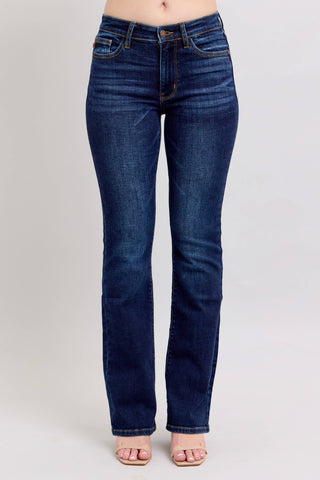 High Waisted Dark Wash Bootcut Jean - 32.5" Inseam | Judy Blue Jeans