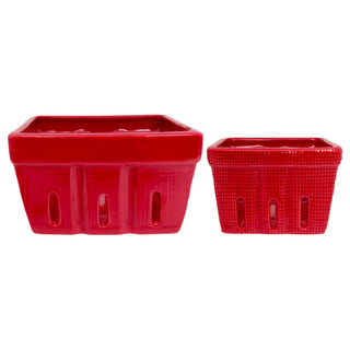 Set Of 2 Berry Bowls - Red