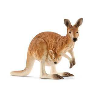 Hand-painted Schleich kangaroo figurine standing upright, detailed in brown tones | JSQ Mercantile – a women’s boutique and gift shop in La Grange, IL