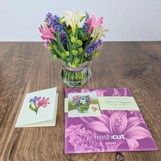 Mini Lilies & Lupines Pop Up Greeting Card