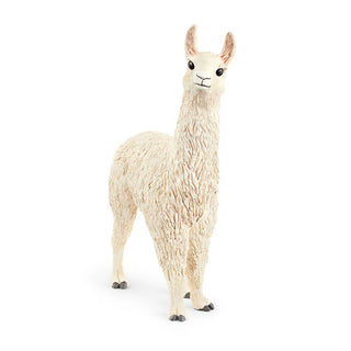 Stuffed llama toy on a white background