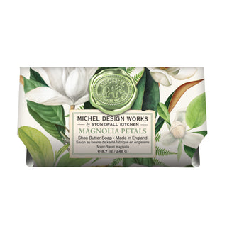 Magnolia Petals Large Shea Butter Bath Soap in floral wrapping by Michel Design Works – JSQ Mercantile Gift Shop La Grange, IL