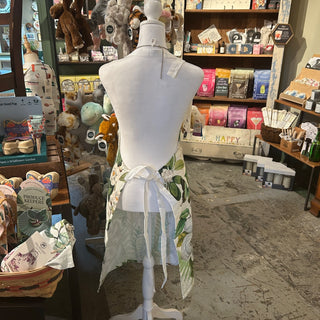Magnolia Petals Cotton Apron – With Pockets