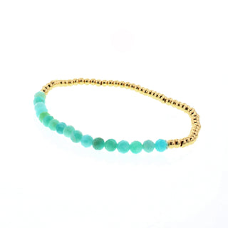 Gold Birthstone Stacking Bracelet - May (Emerald)