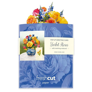 Mini Sorbet Roses Pop Up Greeting Card