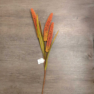 30" Orange Rice Spray | Faux Floral