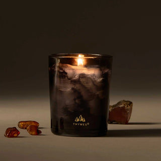 Noir Woods Votive Candle in black and gray glass vessel — JSQ Mercantile Women’s & Gift Boutique, La Grange IL
