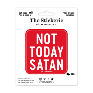"Not Today Satan" Vinyl Sticker - JSQ Mercantile