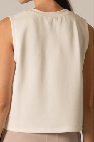 P. CILL Butter Modal Round Neck Sleeveless Top