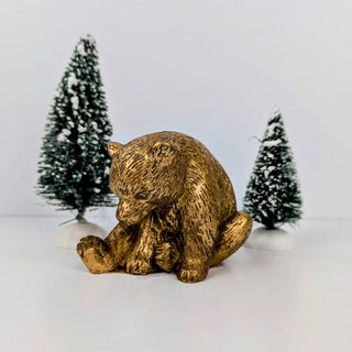 Enchanted Sleepy Animal in Antique Gold - Made of Resin - JSQ Mercantile