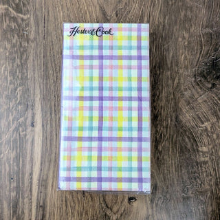Hester & Cook Spring Plaid Guest Napkin - set of 16