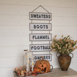 SweaterFallBootsMetalSign